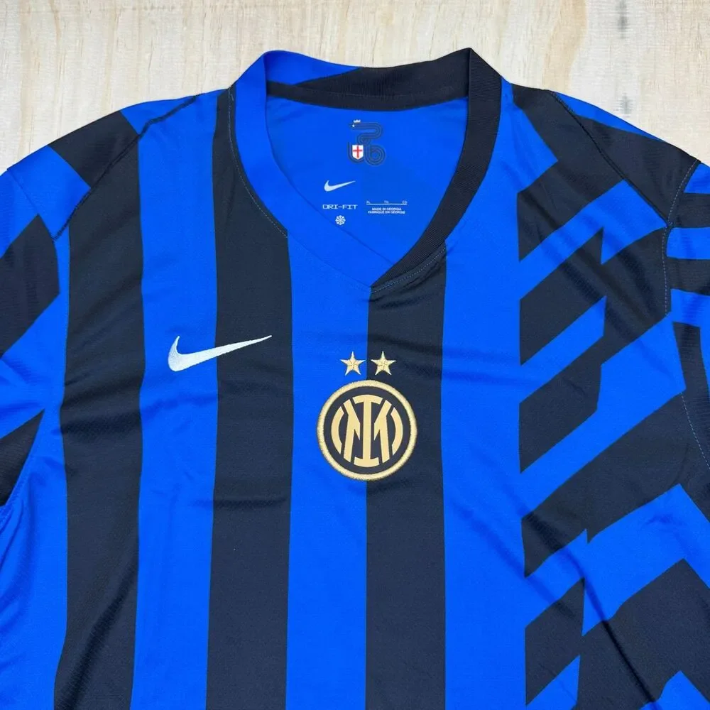 NEW Inter Milan Nike 2024/2025 Stadium Home Soccer Jersey Sz XL Mens
